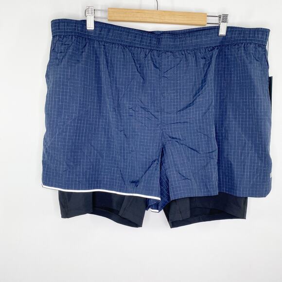 VRST Dark Blue Hybrid Run Shorts Running Training Compression Mens Size XXL - Picture 1 of 9